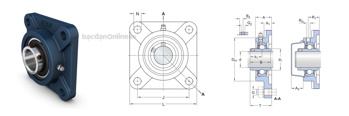 Gối đỡ UCF 307 chính hãng SKF - Gối SKF chính hãng