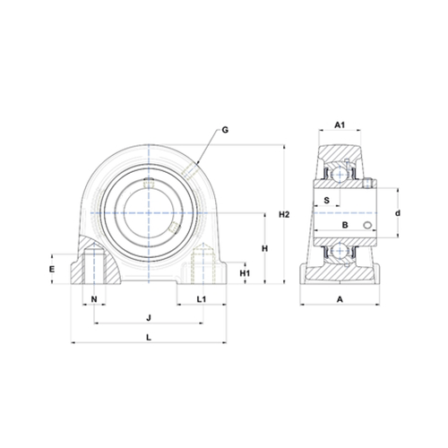 Gối đỡ UCPA 208 SKF Gối đỡ vòng bi SYFJ-40 TF Có Giá và Quy cách SKF