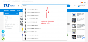 Sử dụng thanh công cụ tìm kiếm sản phẩm mong muốn 
