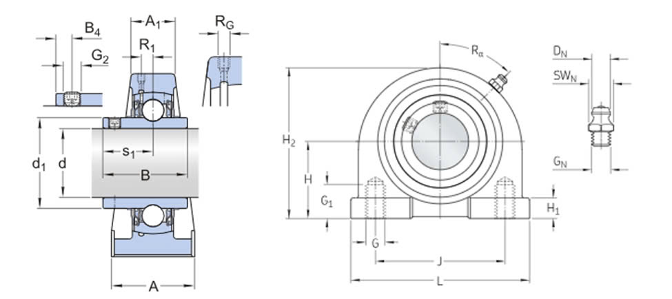 Thiết kế gối đỡ SKF UCPA